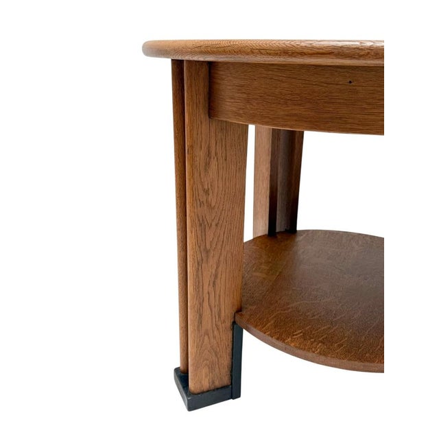 Art Deco Dutch Coffee Table in Oak by Jan Brunott, 1920s For Sale - Image 3 of 16