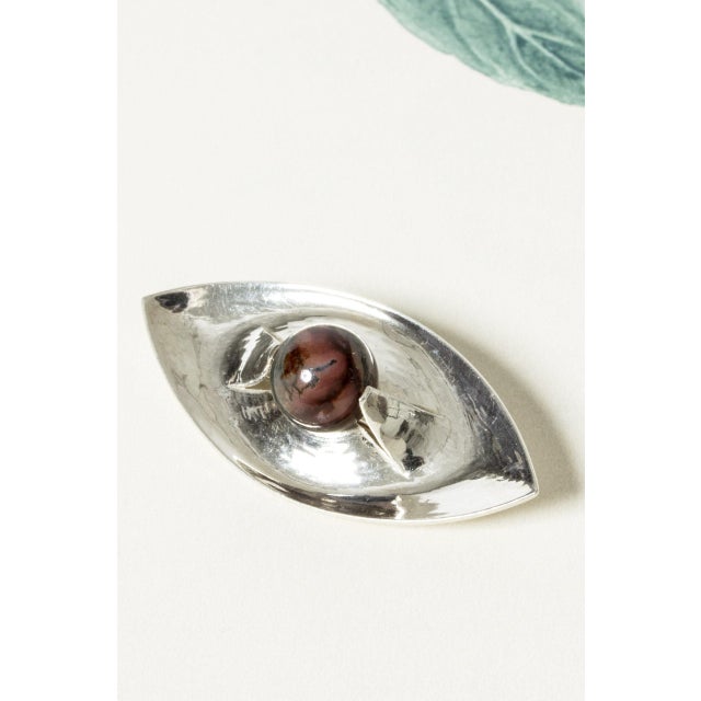 Modern Modernist Silver Brooch by Elis Kauppi, 1961 For Sale - Image 3 of 7