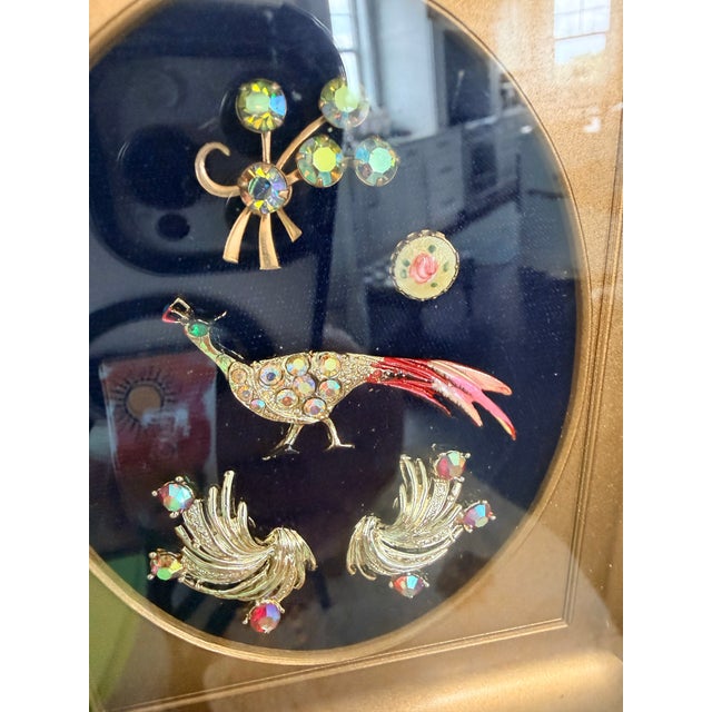 Vintage Jewelry Shadowbox Display For Sale In Jacksonville, FL - Image 6 of 9