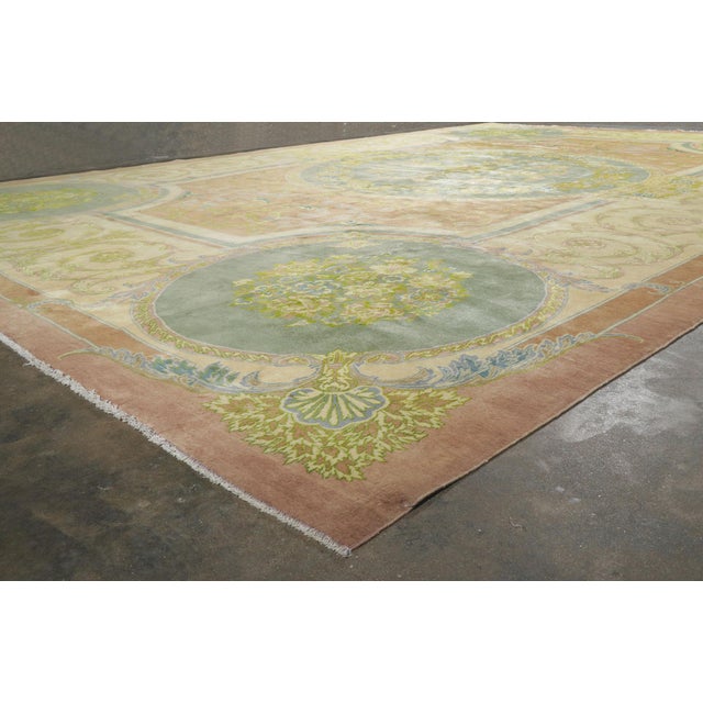 Vintage Persian Isfahan Rug, 13'04 X 19'09 For Sale - Image 10 of 12