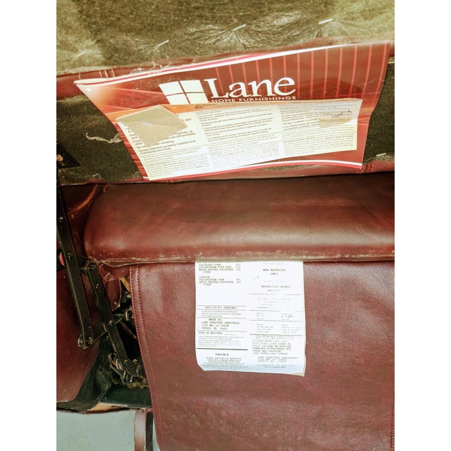 Step Into Ultimate Comfort With This Vintage Lane Chesterfield Leather Recliner For Sale - Image 9 of 12