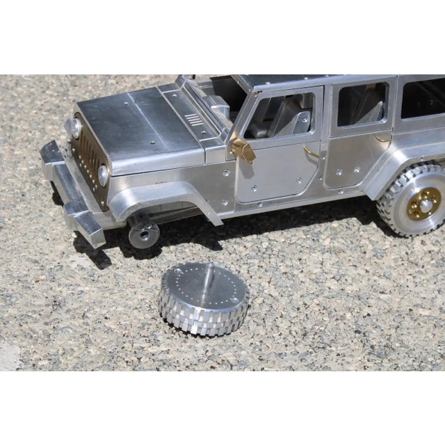 1990s Custom Made Aluminum and Brass Jeep For Sale - Image 10 of 13