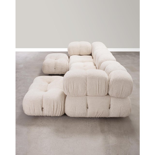 White Mario Bellini "Camaleonda" Boucle Sofa by B&b Italia Set of 5 For Sale - Image 8 of 18
