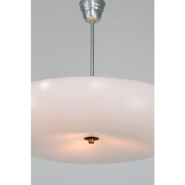 Space Age Italian Acrylic Glass and Brass Pendant Light, 1970s For Sale - Image 16 of 18