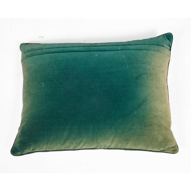 English Vintage Wool Needlework Cushion For Sale - Image 3 of 3