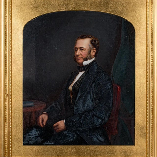 1910's Antique Gentleman's Portrait For Sale - Image 4 of 9