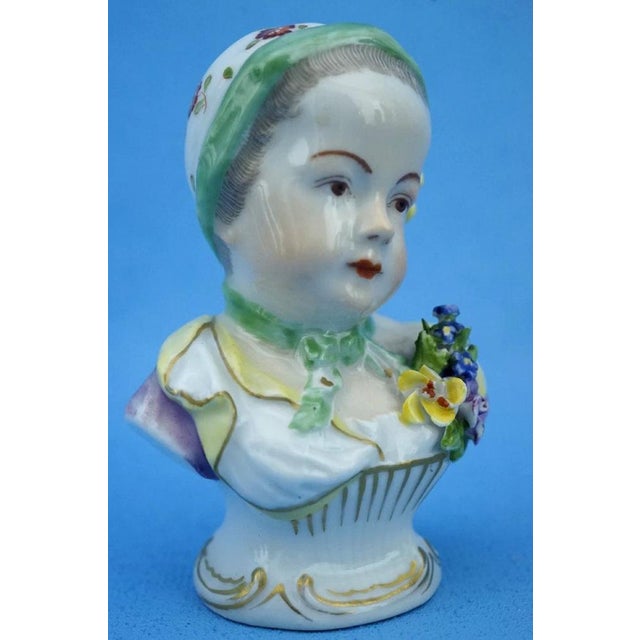 19th Century Porcelain Busts of Girls from the Imperial Manufactory of Vienna, Austria, Set of 2 For Sale - Image 12 of 18