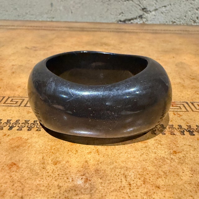 1980s Black Acrylic or Lucite Bangle Bracelet Mid Century Modern For Sale - Image 5 of 13