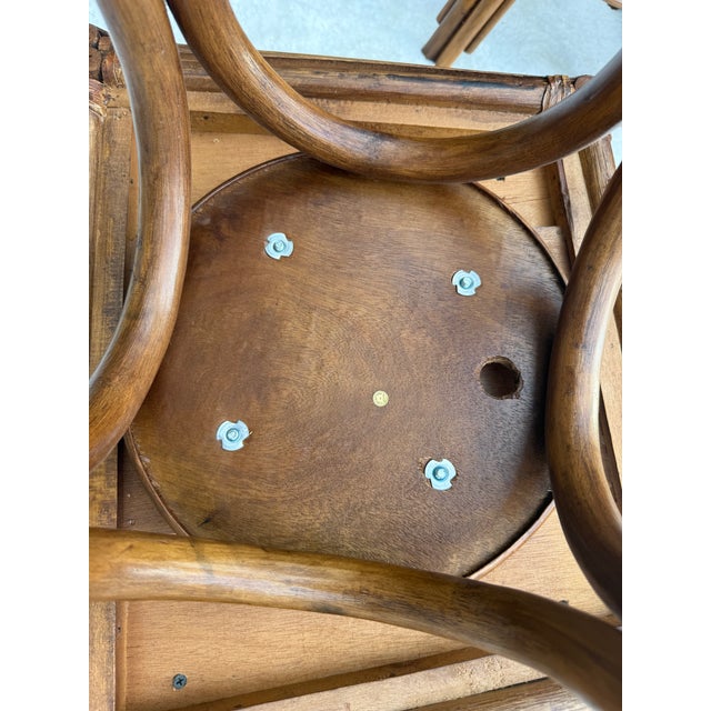 Set of 4 Vintage 30" Tommy Bahama Style Swivel Barstools For Sale - Image 17 of 17