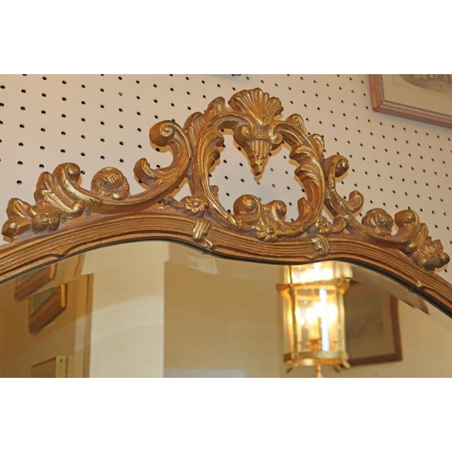 Large Gold French Louis XV Style Beveled Glass Mirror Possibly Friedman Brothers For Sale - Image 10 of 10