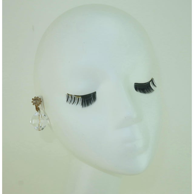 Metal Miriam Haskell Lucite & Gold Tone Dangle Earrings, 1960's - A Pair For Sale - Image 7 of 7