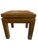 Mid 20th Century Faux Leather Brown Parsons Style Stool For Sale In Indianapolis - Image 6 of 11