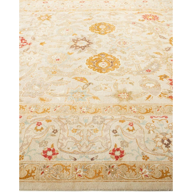 Solo Rugs Eclectic, One-of-a-Kind Hand-Knotted Area Rug - Ivory, 9' 2" x 11' 9" For Sale - Image 4 of 8