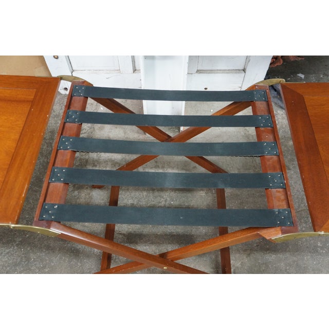 Mid 20th Century Baker Furniture Expandable Party Butler Mahogany Removable Serving Tray Table For Sale - Image 18 of 18