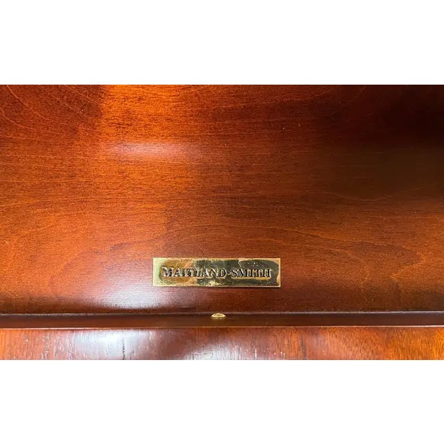 Maitland Smith Flip-Top Game Table, Burlwood & Mahogany, Circa 2000 For Sale - Image 9 of 10