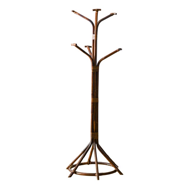 Bamboo Coat Rack, 1980s For Sale
