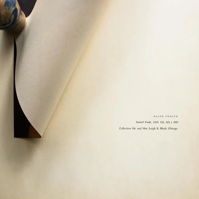 1950s 1950s After Amedeo Modigliani, "Seated Nude" First Edition Full-Color Print For Sale - Image 5 of 8