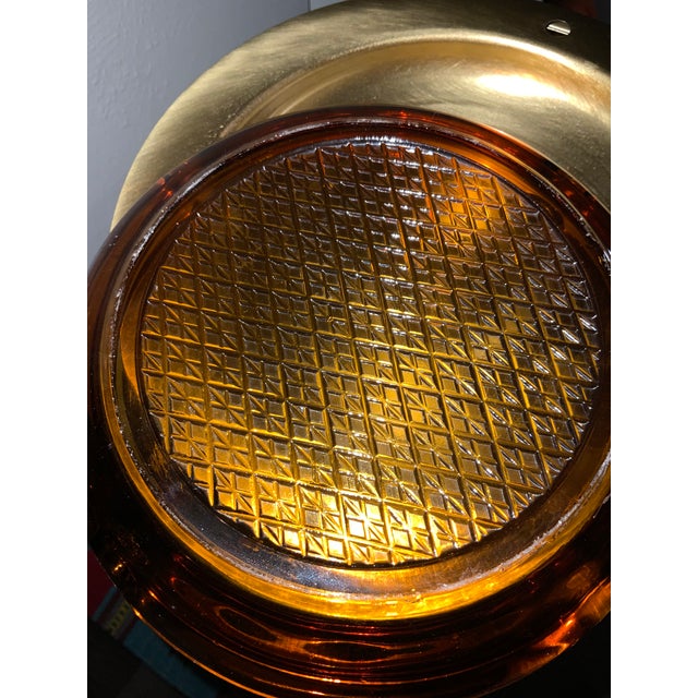 1960s Mid 20th Century Hollywood Regency Brass and Turned Wood Smoking Stand Ashtray For Sale - Image 5 of 11