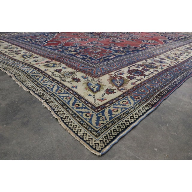 Antique Persian Mashhad Rug - 13'00 X 16'05 For Sale In Dallas - Image 6 of 9
