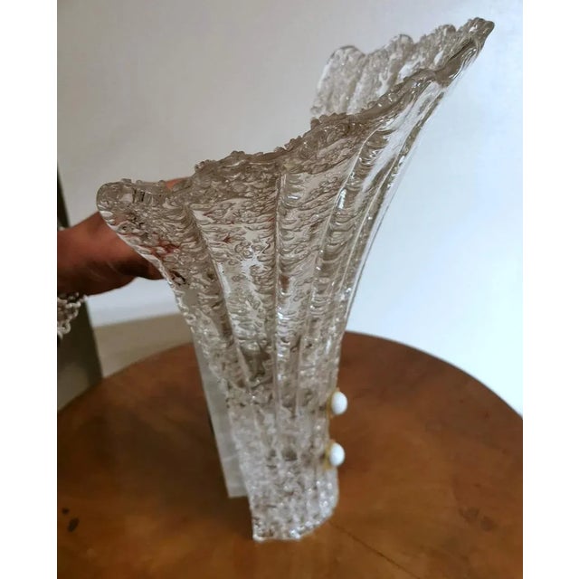 1950s Venini-Martinuzzi Attributed Murano Appliques in "Pulegoso" Glass - a Pair For Sale - Image 12 of 13