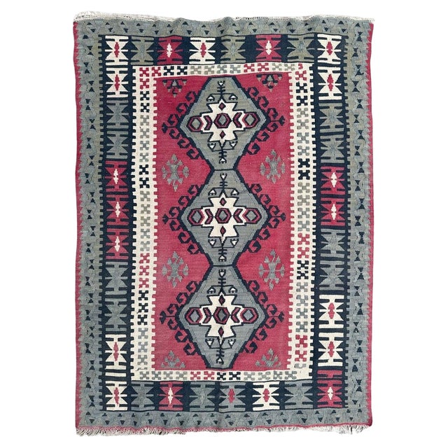 Turkish Anatolian Kilim, 1970s For Sale