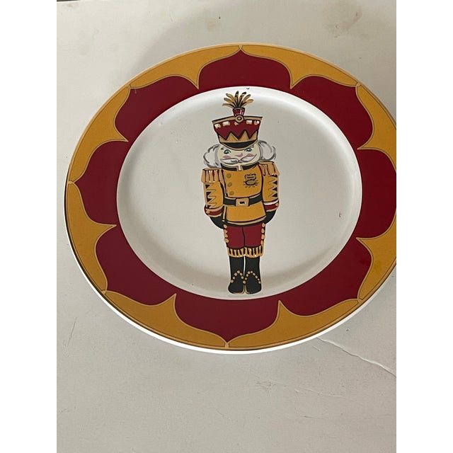 1970s Pair Holiday Ceramic Designers Plates Nutcrackers For Sale In Miami - Image 6 of 6