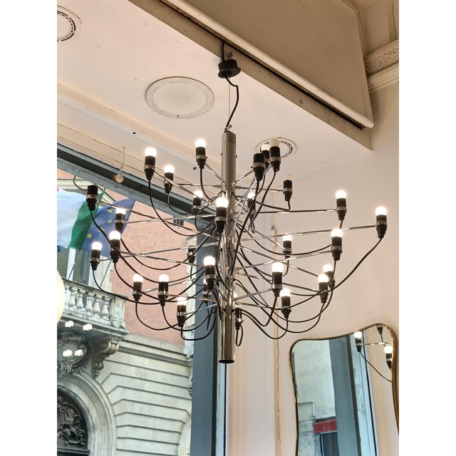 Mid-Century Modern Model 2097/30 Chandelier by Gino Sarfatti for Flos, Italy, 1960s For Sale - Image 3 of 6
