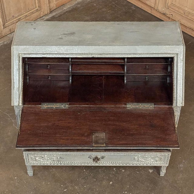 19th Century Country French Louis XVI Painted Secretaire For Sale - Image 13 of 16