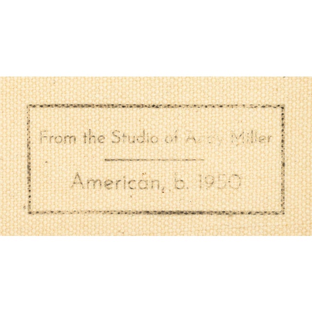 Late 20th Century Andy Miller Abstract Composition Oil on Canvas For Sale - Image 5 of 7