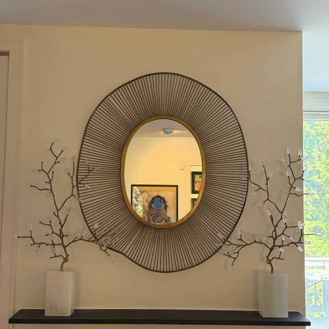 Glass Arteriors Oval Olympia Mirror For Sale - Image 7 of 10