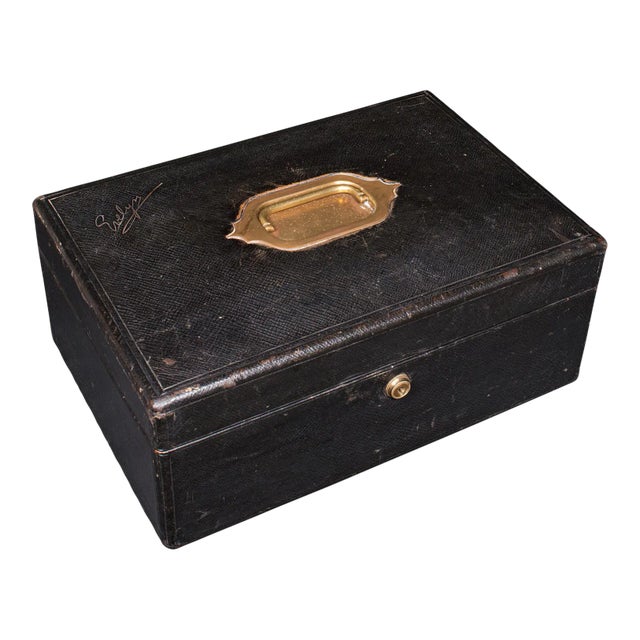 1890s Victorian Antique Correspondence Box, English, Leather, Writing Case For Sale