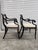 Traditional Maitland-Smith Regency Style Ebonized & Gilt Armchairs- A Pair For Sale - Image 3 of 16