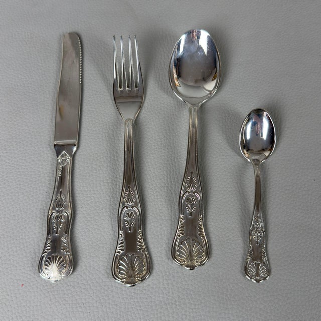 Metal Vintage Silver-Plated Cutlery Set for Twelve People, 1900s, Set of 51 For Sale - Image 7 of 13