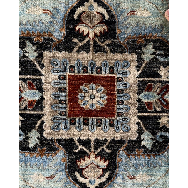 Traditional Ikat, One-of-a-Kind Hand-Knotted Area Rug - Red, 8' 0" x 10' 4" For Sale - Image 3 of 8