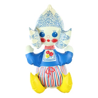 Vintage Inflatable Rubber Doll by Libuse Niklova, Former Czechoslovakia, 1970s For Sale