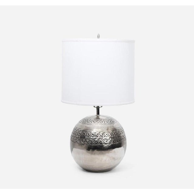 Sarreid Ltd. Polished Nickel Lamp by Sarreid Ltd, 1970 For Sale - Image 4 of 6