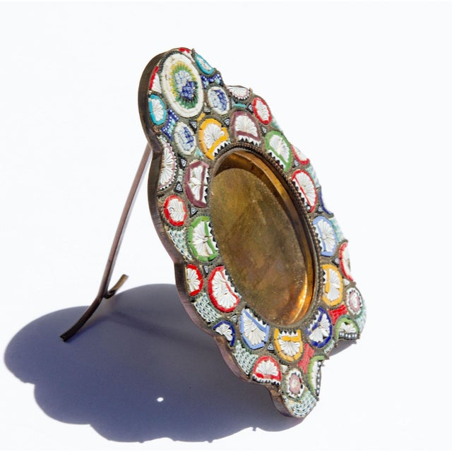 Exceptionally fine micro mosaic table top picture frame. Italian late 19th century.