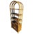 Mid-Century Modern 1970s Mid-Century Rattan Etagere Display Curio Cabinet W/ Mahogany Shelfs For Sale - Image 3 of 8