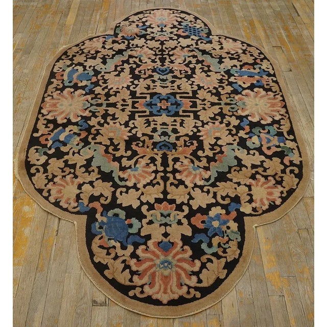 1920s Chinese Art Deco Carpet by Fetti - Li Workshop 4' 6''x 7' 6''-137 x 228 Antique Art Deco Small Scatter Size Wool...