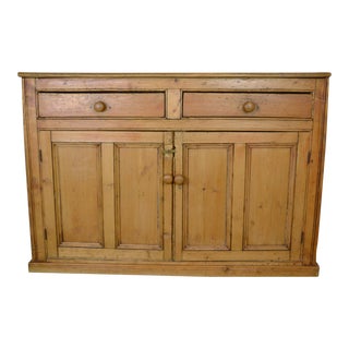 19th-Century English Pine Sideboard For Sale