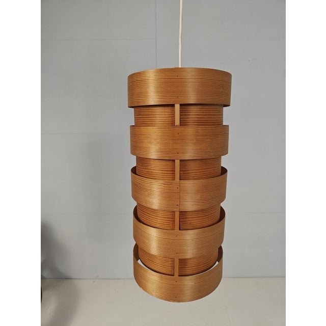 Mid-Century Modern Pine Veneer Pendant Light by Hans-Agne Jakobsson, 1960s For Sale - Image 9 of 12