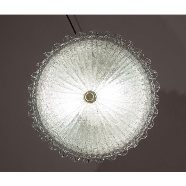 Italian Transparent Murano Glass Ceiling Fixture, 1970 For Sale - Image 9 of 12