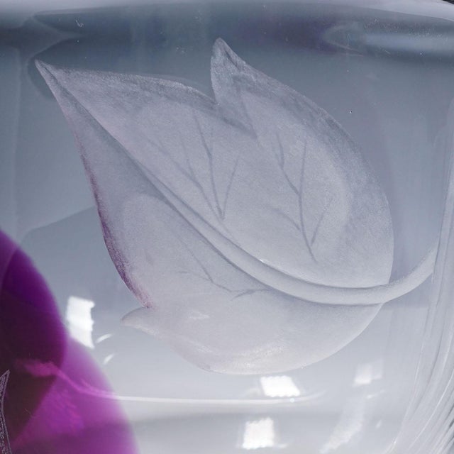 Orrefors Tree of Live Art Glass Vase by Olle Alberius for Orrefors, Sweden 1977 For Sale - Image 4 of 6