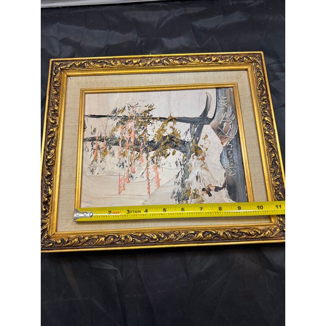 Late 20th Century Morris Katz Signed 1981 Original Landscape Oil Painting 8x10 Framed Impasto VTG For Sale - Image 5 of 7
