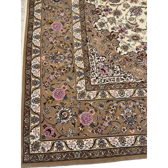 Super Fine Hand Knotted Persian Silk & Wool Isfahan Rug 8'3"x 11'9" For Sale - Image 16 of 16