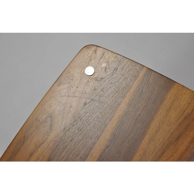 Wood Contemporary Mid Century Danish Modern Style Small Teak Drinks Side Table For Sale - Image 7 of 14