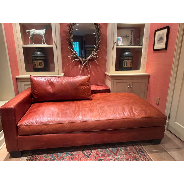 Classic Ralph Lauren Sofa in Cognac Leather For Sale In New York - Image 6 of 12