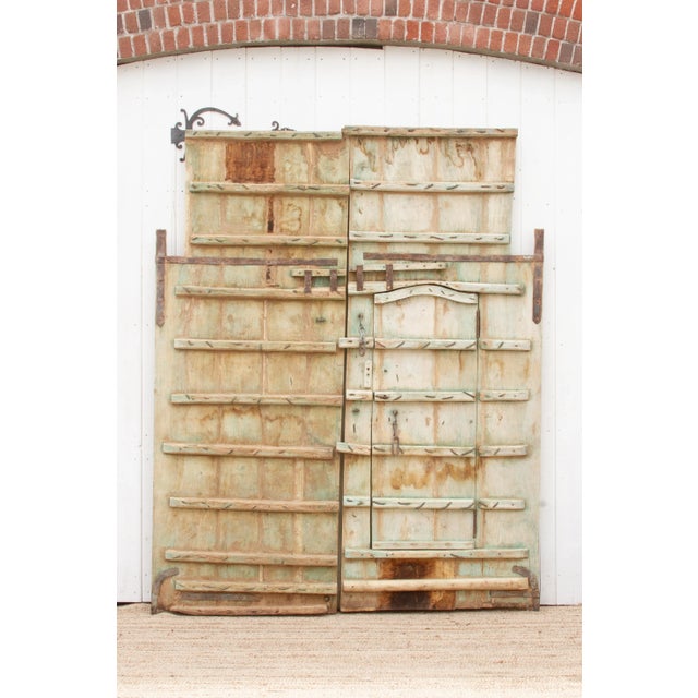 Pair of Antique Rajathani Carved Doors For Sale - Image 11 of 12