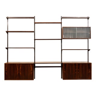 Vintage Kai Kristiansen's Fm Reolsystem Shelving System in Rosewood 1960s For Sale