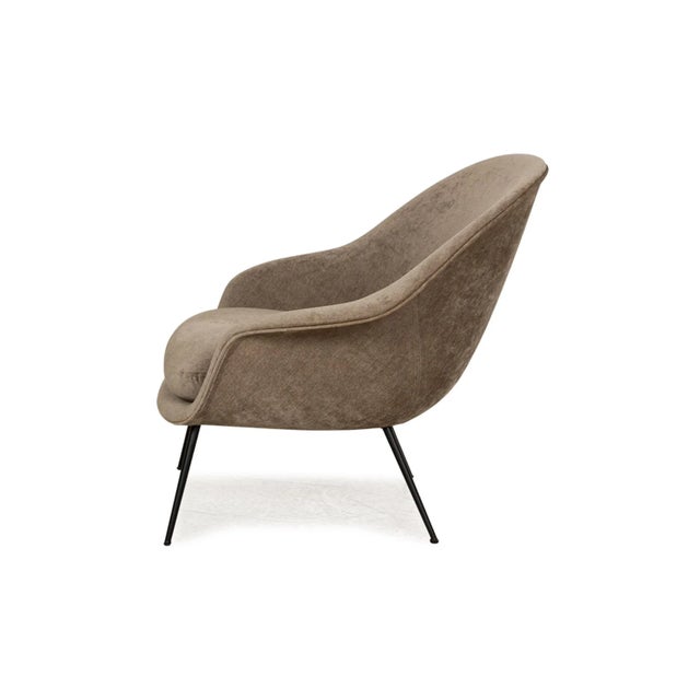 Bat Fabric Brown, Brown-Green Frame & Black Armchair from Gubi For Sale - Image 9 of 10